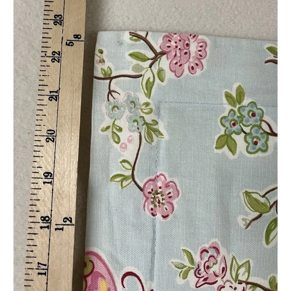 Pottery Barn Kids Leela Standard Sham Sky Blue Floral Butterfly Cotton ONE Flaws
